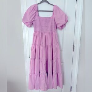Puff sleeve maxi dress
